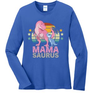 Mamasaurus Trex Dinosaur Mama Saurus Great Gift Ladies Long Sleeve Shirt