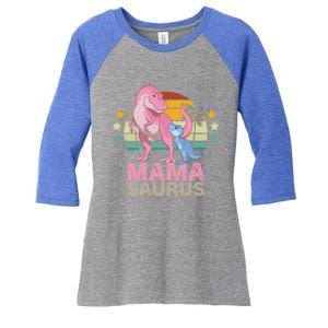 Mamasaurus Trex Dinosaur Mama Saurus Great Gift Women's Tri-Blend 3/4-Sleeve Raglan Shirt