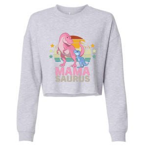 Mamasaurus Trex Dinosaur Mama Saurus Great Gift Cropped Pullover Crew