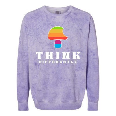 Mushroom Think Different Colorblast Crewneck Sweatshirt