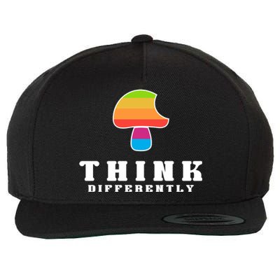 Mushroom Think Different Wool Snapback Cap