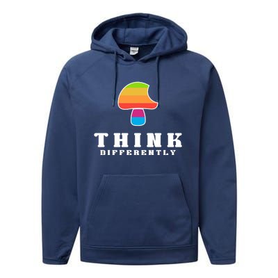 Mushroom Think Different Performance Fleece Hoodie