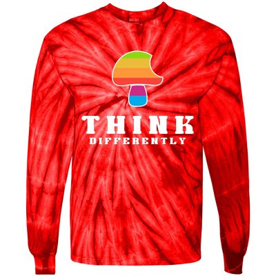 Mushroom Think Different Tie-Dye Long Sleeve Shirt