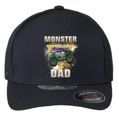 Monster Truck Dad Monster Truck Are My Jam Truck Lovers Flexfit Unipanel Trucker Cap