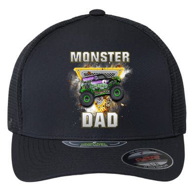 Monster Truck Dad Monster Truck Are My Jam Truck Lovers Flexfit Unipanel Trucker Cap