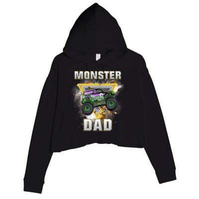 Monster Truck Dad Monster Truck Are My Jam Truck Lovers Crop Fleece Hoodie