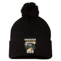 Monster Truck Dad Monster Truck Are My Jam Truck Lovers Pom Pom 12in Knit Beanie