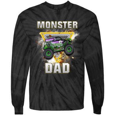 Monster Truck Dad Monster Truck Are My Jam Truck Lovers Tie-Dye Long Sleeve Shirt