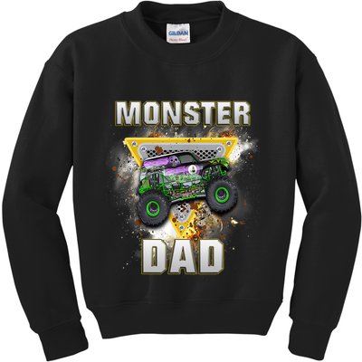 Monster Truck Dad Monster Truck Are My Jam Truck Lovers Kids Sweatshirt