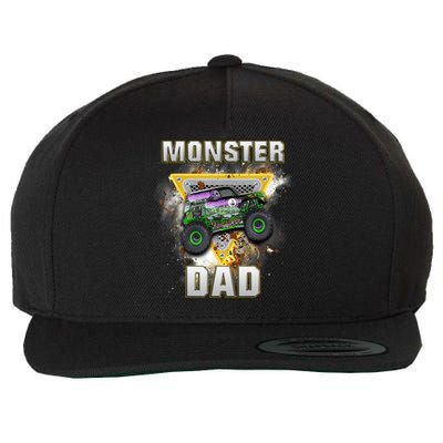 Monster Truck Dad Monster Truck Are My Jam Truck Lovers Wool Snapback Cap