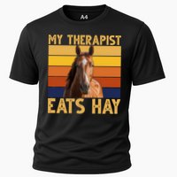 My Therapist Eats Hay Funny Horse Lover Cooling Performance Crew T-Shirt