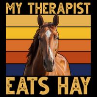 My Therapist Eats Hay Funny Horse Lover Backpack