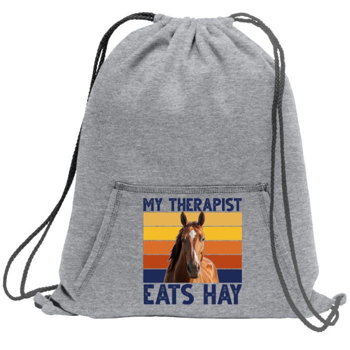 My Therapist Eats Hay Funny Horse Lover Sweatshirt Cinch Pack Bag