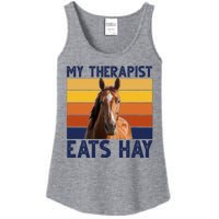 My Therapist Eats Hay Funny Horse Lover Ladies Essential Tank