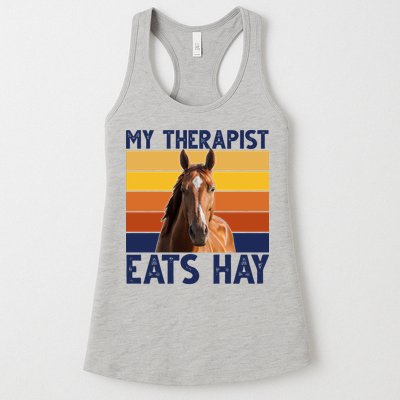 My Therapist Eats Hay Funny Horse Lover Womens Tank Top