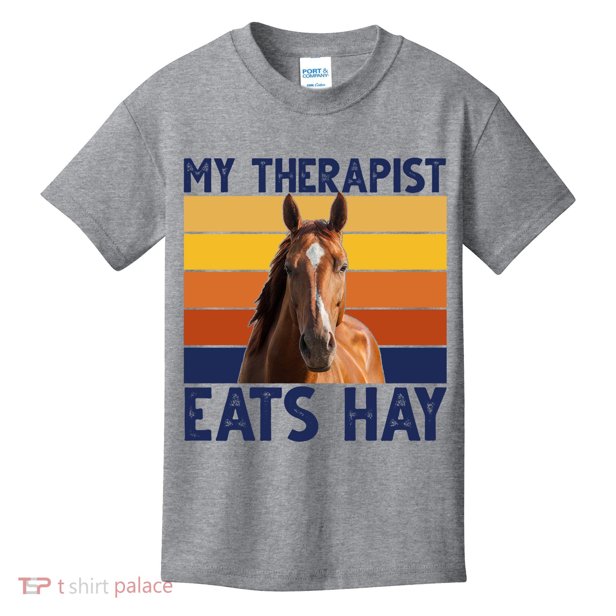 My Therapist Eats Hay Funny Horse Lover Kids T-Shirt