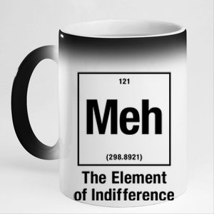 Meh The Elet Of Indifference Gift 11oz Black Color Changing Mug