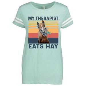 My Therapist Eats Hay Funny Horse Lover Enza Ladies Jersey Football T-Shirt