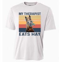 My Therapist Eats Hay Funny Horse Lover Cooling Performance Crew T-Shirt