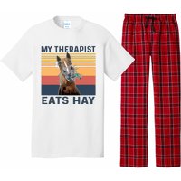 My Therapist Eats Hay Funny Horse Lover Pajama Set