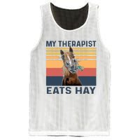 My Therapist Eats Hay Funny Horse Lover Mesh Reversible Basketball Jersey Tank