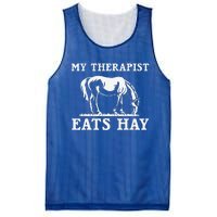 My Therapist Eats Hay Grazing Horse Equestrian Mesh Reversible Basketball Jersey Tank