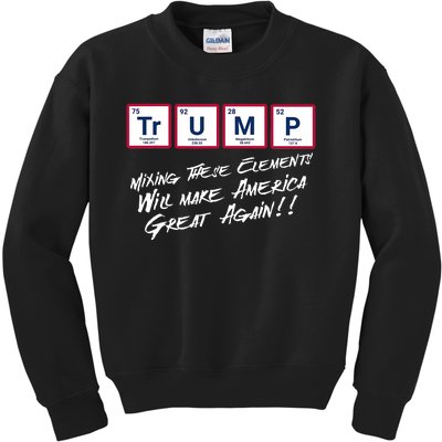 Mixing Trump Elements 2024 Kids Sweatshirt