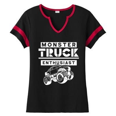 Monster Truck Enthusiast Lover Driver Trucks Driving Gift Ladies Halftime Notch Neck Tee