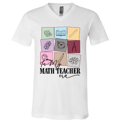 Math Teacher Era V-Neck T-Shirt