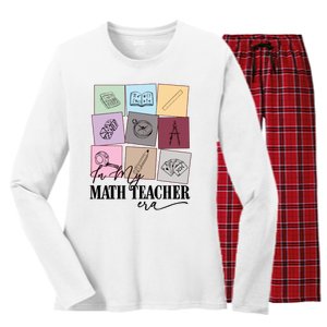 Math Teacher Era Women's Long Sleeve Flannel Pajama Set 