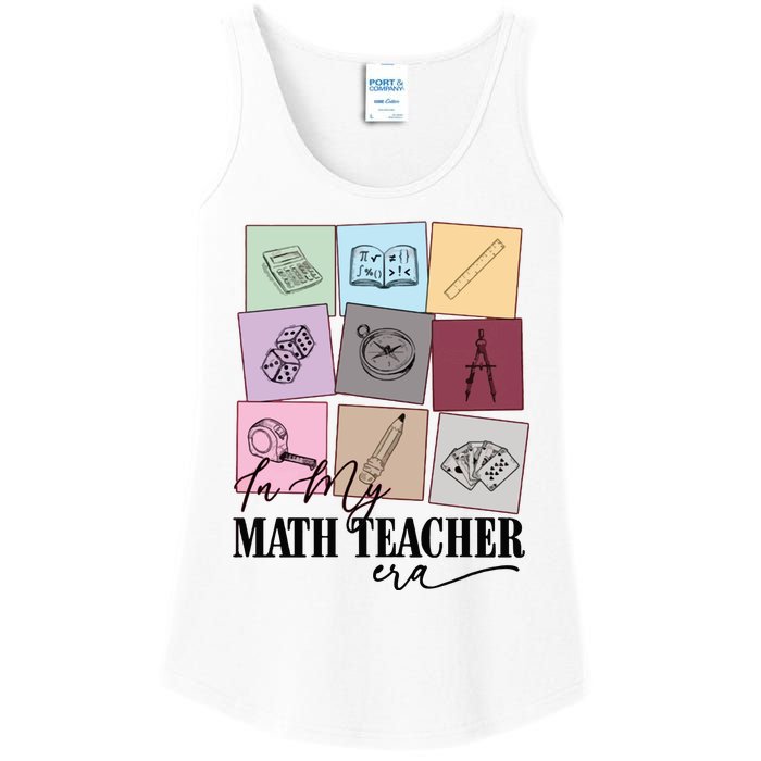 Math Teacher Era Ladies Essential Tank