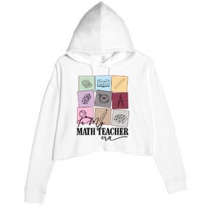 Math Teacher Era Crop Fleece Hoodie