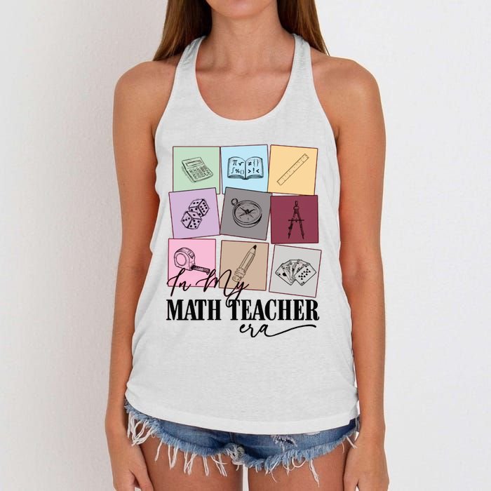 Math Teacher Era Women's Knotted Racerback Tank