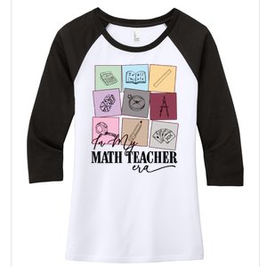 Math Teacher Era Women's Tri-Blend 3/4-Sleeve Raglan Shirt