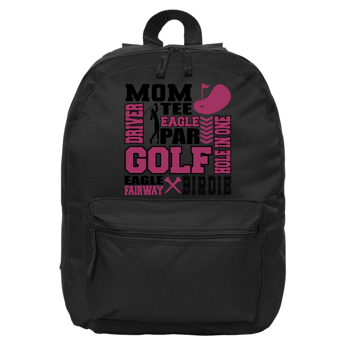 Mom Tee Eagle Par Golf Gift For Mother's Day 16 in Basic Backpack