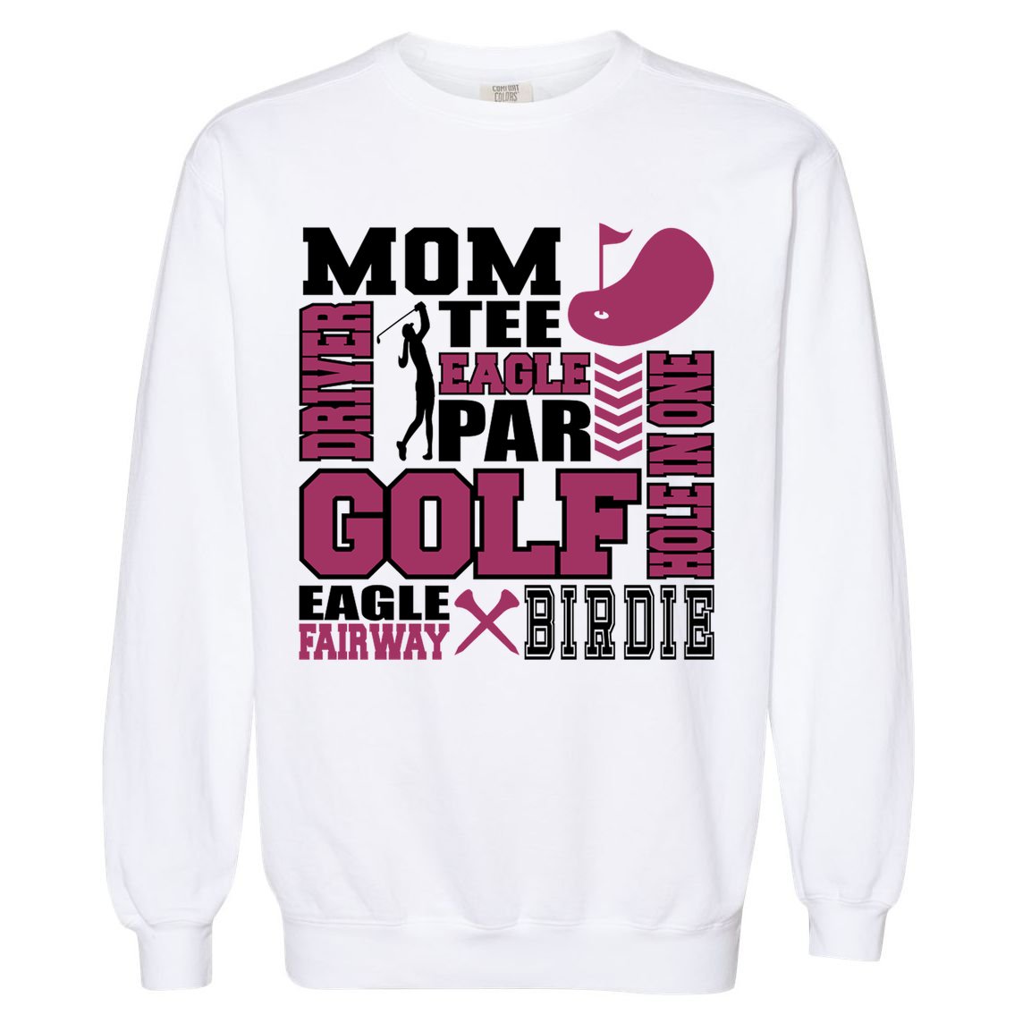 Mom Tee Eagle Par Golf Gift For Mother's Day Garment-Dyed Sweatshirt