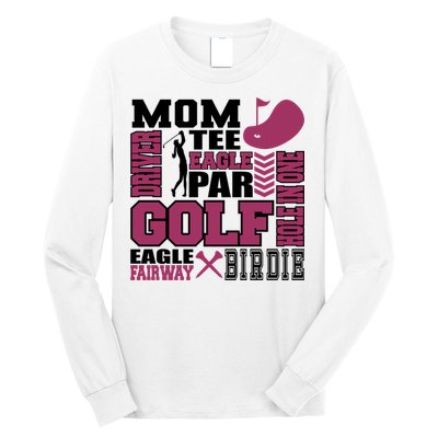 Mom Tee Eagle Par Golf Gift For Mother's Day Long Sleeve Shirt