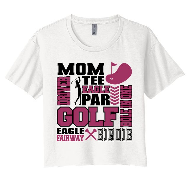 Mom Tee Eagle Par Golf Gift For Mother's Day Crop Top