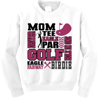 Mom Tee Eagle Par Golf Gift For Mother's Day Kids Sweatshirt