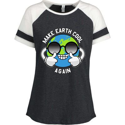 Make The Earth Cool Again Global Warming Awareness Clothing Enza Ladies Jersey Colorblock Tee