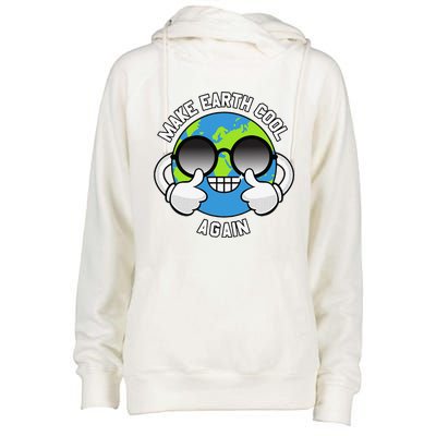 Make The Earth Cool Again Global Warming Awareness Clothing Womens Funnel Neck Pullover Hood