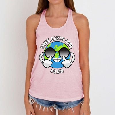 Make The Earth Cool Again Global Warming Awareness Clothing Women's Knotted Racerback Tank