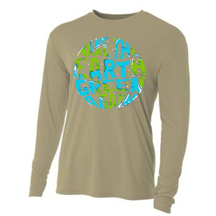 Make The Earth Green Again Earth Day & Climate Strike Gift Cooling Performance Long Sleeve Crew