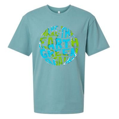 Make The Earth Green Again Earth Day & Climate Strike Gift Sueded Cloud Jersey T-Shirt