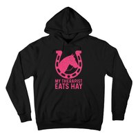 My Therapist Eats Hay Horse Equestrian Lover Hoodie