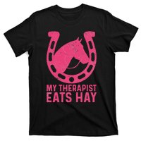 My Therapist Eats Hay Horse Equestrian Lover T-Shirt