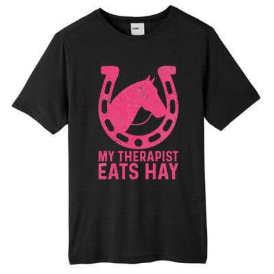 My Therapist Eats Hay Horse Equestrian Lover Tall Fusion ChromaSoft Performance T-Shirt