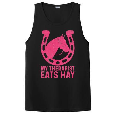 My Therapist Eats Hay Horse Equestrian Lover PosiCharge Competitor Tank