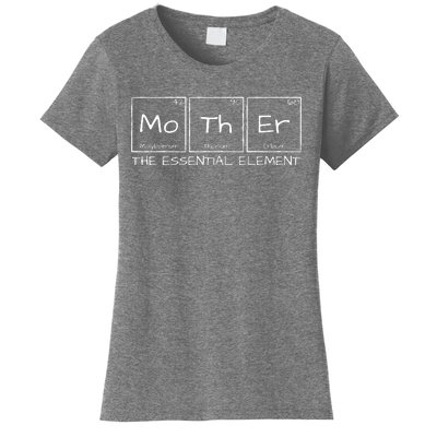 Mother The Essential Element Mom Periodic Table Chemist Women's T-Shirt