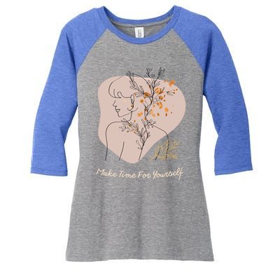 Make Time For Yours Sfunny Giftlove Promotion To Feel Better Gift Women's Tri-Blend 3/4-Sleeve Raglan Shirt